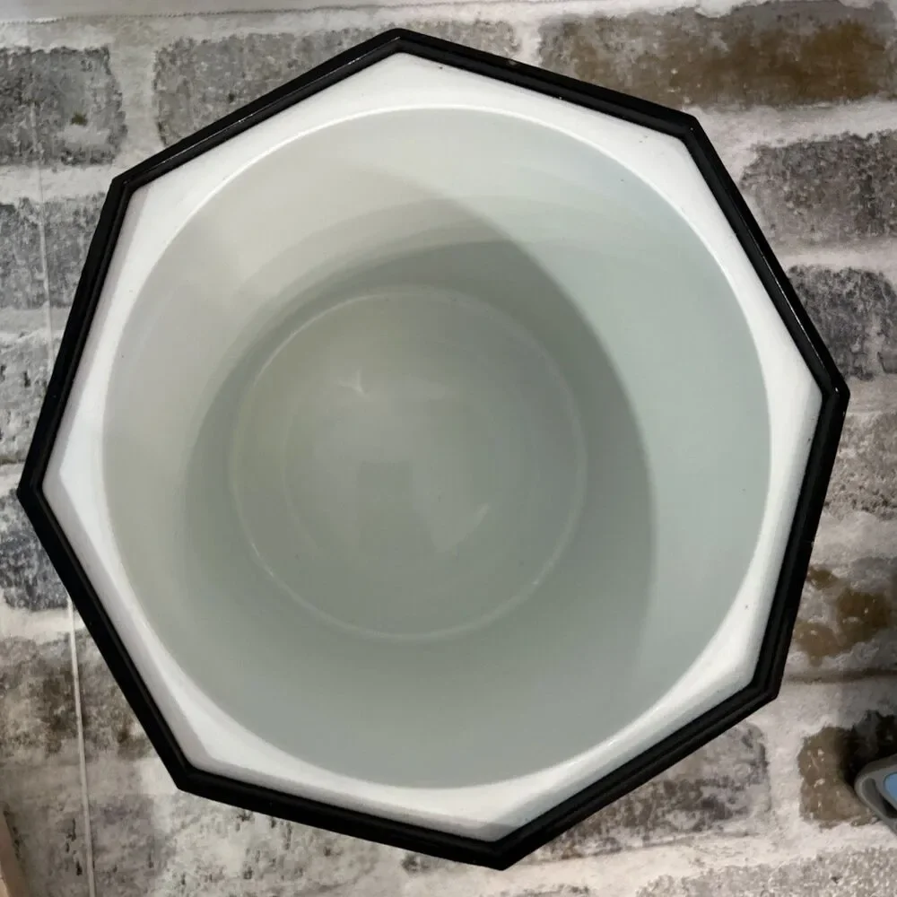 Gold Leaf Lacquer Ware Octagonal Lidded Ice Bucket by Nancy Calhoun Design